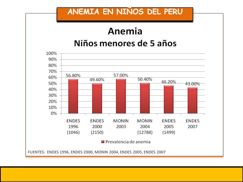 Causas de la anemia en ninos del peru
